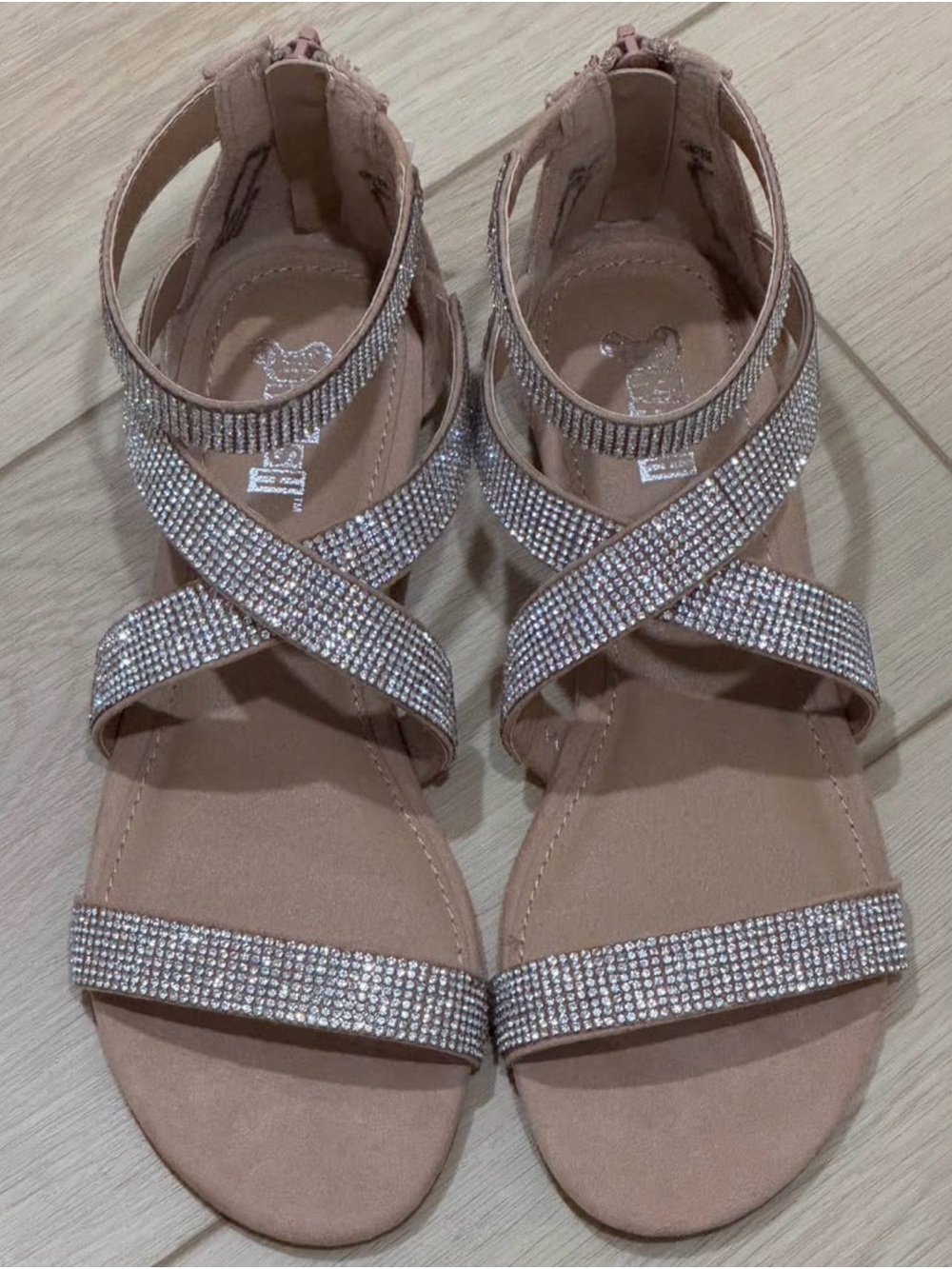 Brash Crystal Embellished Strappy Sandals